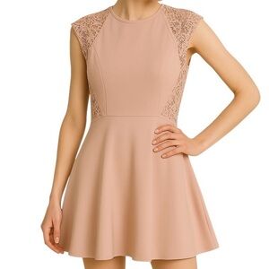 do+be Dress Event Wedding Guest Bridal Party Pale Pink Lace Small or Youth Large